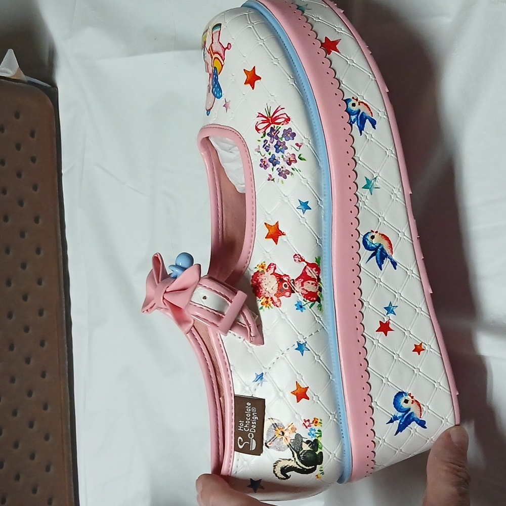 Hot Chocolate Design Chocolaticas Kitschy Blanket Platform Mary Janes RARE Sz 7 - Picture 6 of 16
